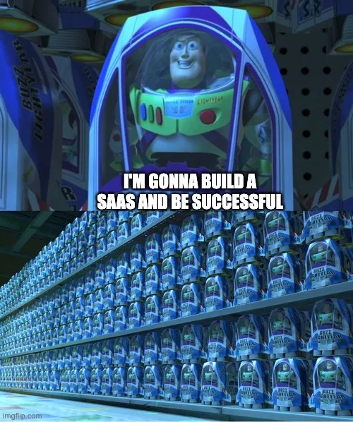Buzz Lightyear thinking he's unique - Meme